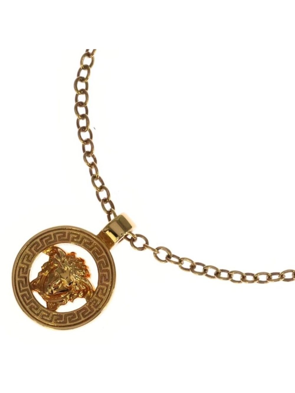 Versace Medusa Pendant Chain Gold Necklace